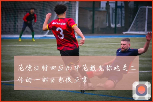 范德法特回应批评范戴克称这是工作的一部分也很正常